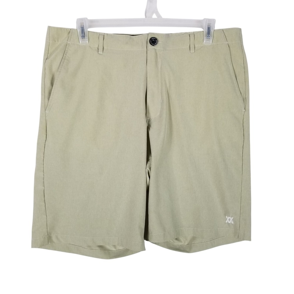 Dixxon Shorts Mens 38 Sage Green Live Fast Forever Zipper Pocket Casual Moto